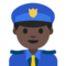 Police Officer - Black emoji on Google